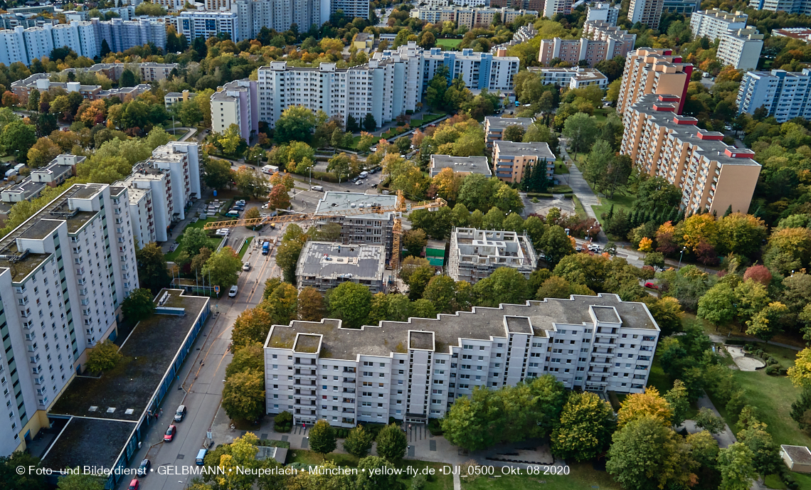 08.10.2020 - Aufstockungsbaustelle Oskar-Maria-Graf-Ring in Neuperlach
